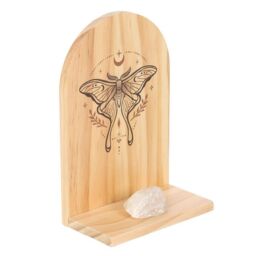 Something Different Natural Luna Moth Wooden Incense Holder Shelf in Beige - thumbnail 3
