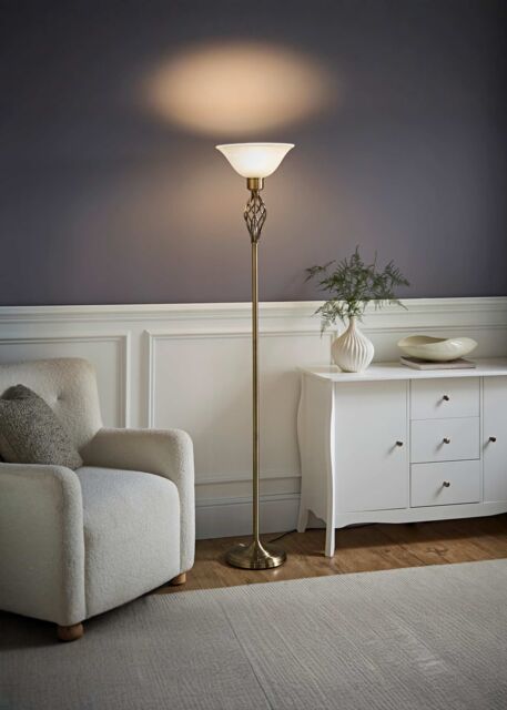 ValueLights Memphis Antique Gold Floor Lamp - image 1