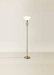 ValueLights Memphis Antique Gold Floor Lamp - thumbnail 2