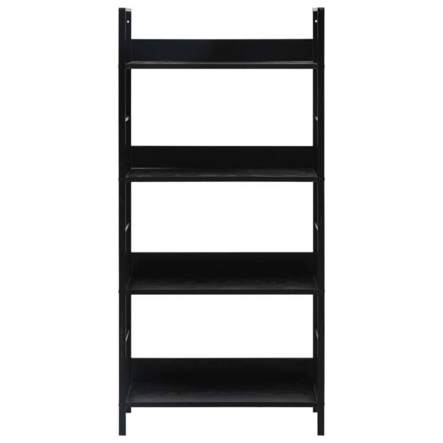 Berkfield Home Decorative 4-Layer Book Shelf Black 60x27.6x124.5 cm Engineered Wood - image 1