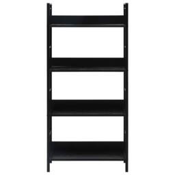 Berkfield Home Decorative 4-Layer Book Shelf Black 60x27.6x124.5 cm Engineered Wood - thumbnail 1