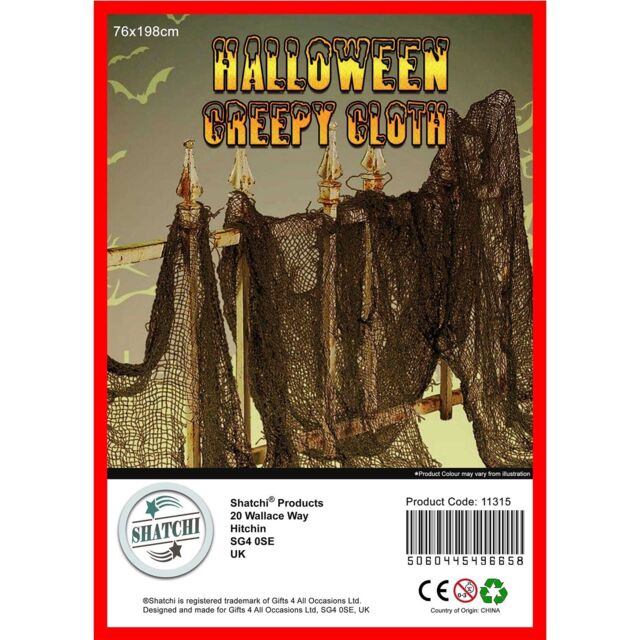 Shatchi 20Pcs Halloween Creepy Cloth Decoration - Table, Doors, Windows, Wall, Ceiling Prop in White - image 1