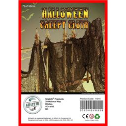 Shatchi 20Pcs Halloween Creepy Cloth Decoration - Table, Doors, Windows, Wall, Ceiling Prop in White - thumbnail 1