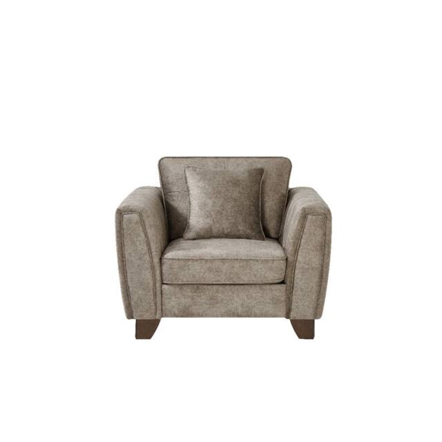 Comfy Living Ltd Faux Suede Arm Chair In Mink in Brown - image 1