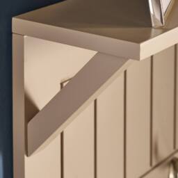 OHS Wall Shelf Coat Rack Wood Effect Floating Display Unit in Light Oak - thumbnail 3