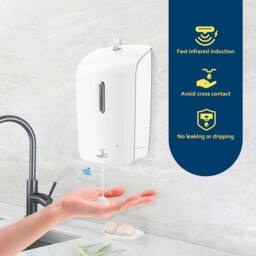 EONLION Automatic Wall Mounted Dispenser in White - thumbnail 2