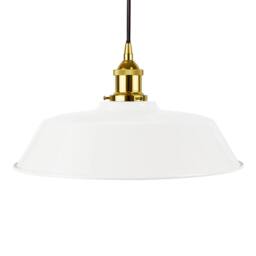 SE Home White Chancery Pendant Light - Gold - Black Round - thumbnail 1