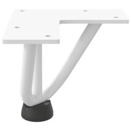 Berkfield Home Hairpin Table Legs 4 pcs White 10 cm Solid Steel - thumbnail 6