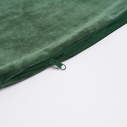OHS 2 x Matte Velvet Cushion Covers Soft Plain Zip in Bottle Green - Size: 45 cm x 45 cm - thumbnail 4