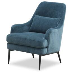 Wyld Haus Camden Wingback Blue Velvet Accent Armchair - thumbnail 2