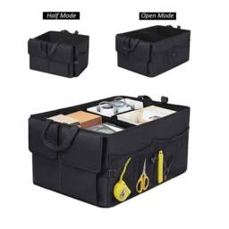 VOGREX Car Boot Organiser Foldable Portable Tidy Car Storage Organiser in Black - thumbnail 2