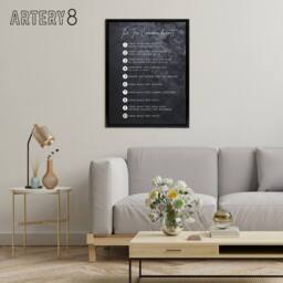 "Artery8 Ten Commandments From God Bible Quote Framed Canvas Wall Art Print in Grey - Size: W12"" x H16""" - thumbnail 3