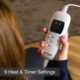 Dreamcatcher Deluxe Electric Throw Heated Double Over Blanket Soft Fleece Timer in Cream - thumbnail 4