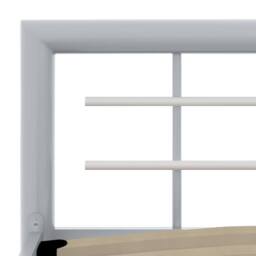 Berkfield Home Elegant Bed Frame Grey & White Metal 90x200 cm - thumbnail 5