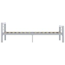 Berkfield Home Elegant Bed Frame Grey & White Metal 90x200 cm - thumbnail 4