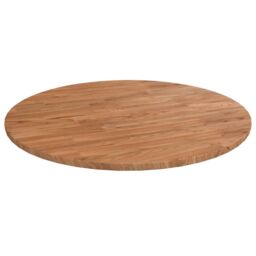 Berkfield Home Round Table Top Light Brown √ò60x1.5 cm Treated Solid Wood Oak - Size: 60x1.5 cm