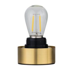 First Choice Lighting Porter - Satin Brass Battery Operated Lamp Base Only in Gold
