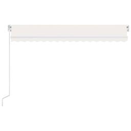 Berkfield Home Manual Retractable Awning 450x300 cm Cream - thumbnail 3