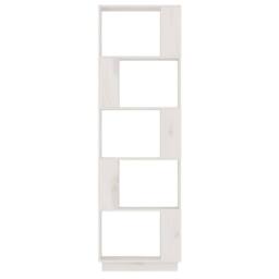 Berkfield Home Beautiful Book Cabinet/Room Divider White 51x25x163.5 cm Solid Wo - thumbnail 5