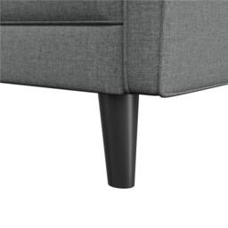 NESTLUNE Dark Grey Fabric Sofa Upholstered Sofa 2 Seater Couch - Size: 100 cm x 15 cm - thumbnail 4