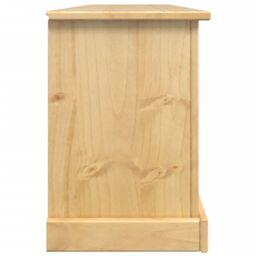 Berkfield Home Shoe Cabinet Corona 99x32x47 cm Solid Wood Pine in Brown - Size: 99 x 32 x 47 cm - thumbnail 5