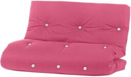 Rest Relax Fibre Foam Filled, Futon Replacement Mattress, Pink - Size: Small Double