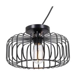 KORVIXA Vintage Hallway Ceiling Light Semi-Flush in Black - thumbnail 4