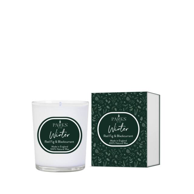 Parks Candles PARKS WINTER - CANDLE 180G RED FIG & BLACKCURRANT in Green - Size: 200g