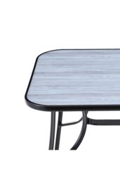 H&O Direct 150cm W x 90cm D Garden Tempered Glass Dining Coffee Table in Grey - Size: 150 cm W x 90 cm D - thumbnail 6