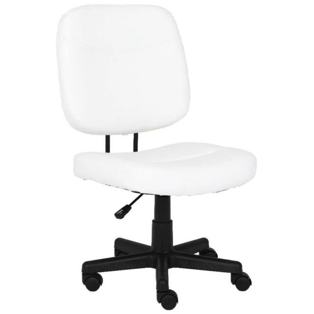FORGEVIO Swivel PU Leather Home Office Computer Desk Chair for Study WHITE - image 1