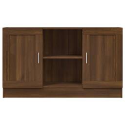 Berkfield Home Sideboard Brown Oak 120x30.5x70 cm Engineered Wood - thumbnail 1