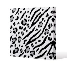 Benjamin Tate Design Zebra & Leopard Print (Canvas Print) / 61 x 61 x 4cm in Natural - Size: 61 x 61 x 4 cm - thumbnail 1