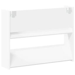 Berkfield Home Wall Shoe Cabinet 2 pcs White 80x18x60 cm Engineered Wood - Size: 80 x 18 x 60 cm - thumbnail 7