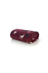 The Lyndon Company Hounds Printed Soft 140 x 180cm Burgundy Throw - Plush Decorative Blanket - Deyongs 1846 - Size: 140 cm x 180 cm - thumbnail 3