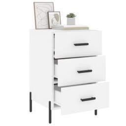 Berkfield Home Bedside Cabinet White 40x40x66 cm Engineered Wood - Size: 40 x 40 x 66 cm - thumbnail 4