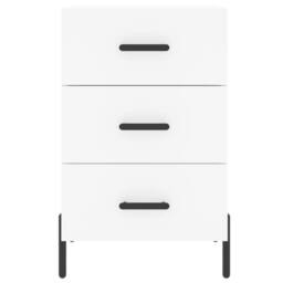 Berkfield Home Bedside Cabinet White 40x40x66 cm Engineered Wood - Size: 40 x 40 x 66 cm - thumbnail 5