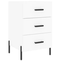Berkfield Home Bedside Cabinet White 40x40x66 cm Engineered Wood - Size: 40 x 40 x 66 cm - thumbnail 1