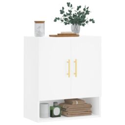 Berkfield Home Wall Cabinet White 60x31x70 cm Engineered Wood - Size: 60 x 31 x 70 cm - thumbnail 3