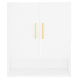 Berkfield Home Wall Cabinet White 60x31x70 cm Engineered Wood - Size: 60 x 31 x 70 cm - thumbnail 5
