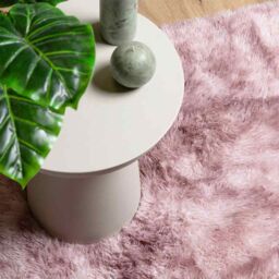 Berkfield Home Shaggy Rug High Pile NAVARRA Dusty Pink 200x200 cm Polyester - Size: Medium - thumbnail 8