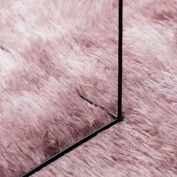 Berkfield Home Shaggy Rug High Pile NAVARRA Dusty Pink 200x200 cm Polyester - Size: Medium - thumbnail 7