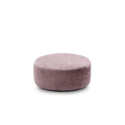 Abakus Direct Harriet Crushed Chenille Large Swivel Footstool in Pink - thumbnail 2