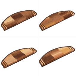 Berkfield Home Stair Mats Self-adhesive 5 pcs 65x21x4 cm Brown - Size: Medium - thumbnail 6