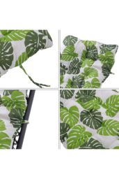 Living and Home 170cm L x 48cm W Banana Leaf Print Button Tufted Lounge Cushion Beach Chair Seat Cushion in Green - Size: 170 cm L x 48 cm W - thumbnail 6