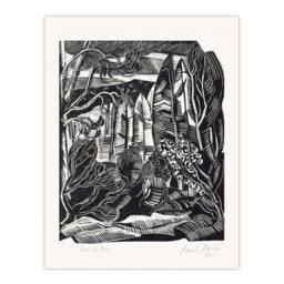 "Artery8 Winter in Hampden Black White Landscape Nash Wall Art Poster Print - Size: W12"" x H16""" - thumbnail 1
