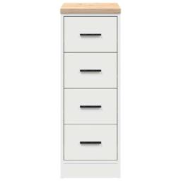 Berkfield Home Garage Storage Cabinet White 30x51x85 cm Solid Wood Pine - Size: 30 x 51 x 85 cm - thumbnail 6