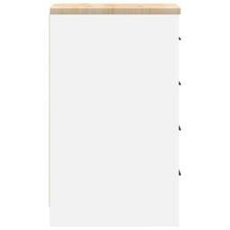Berkfield Home Garage Storage Cabinet White 30x51x85 cm Solid Wood Pine - Size: 30 x 51 x 85 cm - thumbnail 7