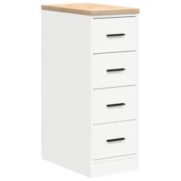 Berkfield Home Garage Storage Cabinet White 30x51x85 cm Solid Wood Pine - Size: 30 x 51 x 85 cm - thumbnail 2