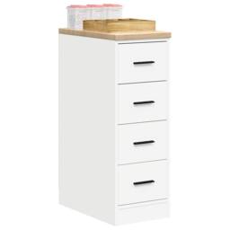 Berkfield Home Garage Storage Cabinet White 30x51x85 cm Solid Wood Pine - Size: 30 x 51 x 85 cm - thumbnail 1
