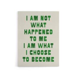 "Artery8 I Am What I Choose To Become Bold Inspirational Canvas Wall Art Print in Green - Size: W12"" x H16""" - thumbnail 1